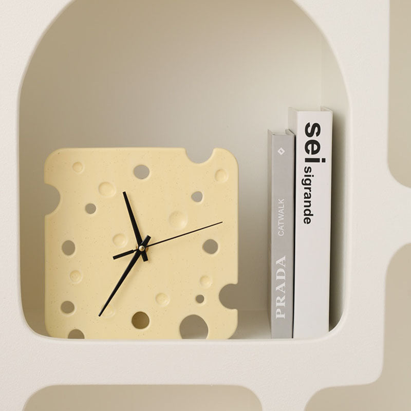 Cheese Style Clock, Square - modern wall clock