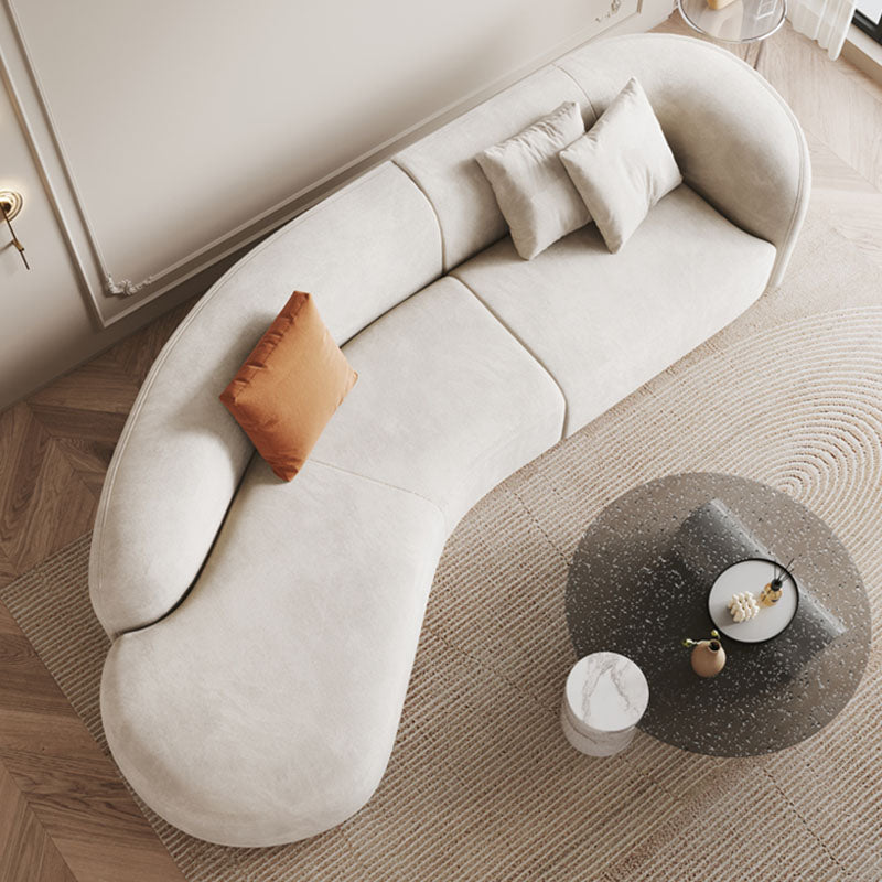 Welby Curved Three Seater Sofa front view as a round sofa for living room