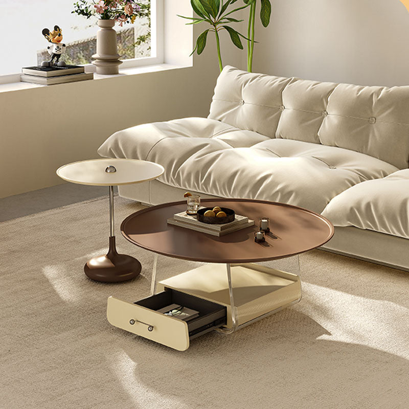 Kaolin Round Coffee Table, Stainless Steel - Rit Concept