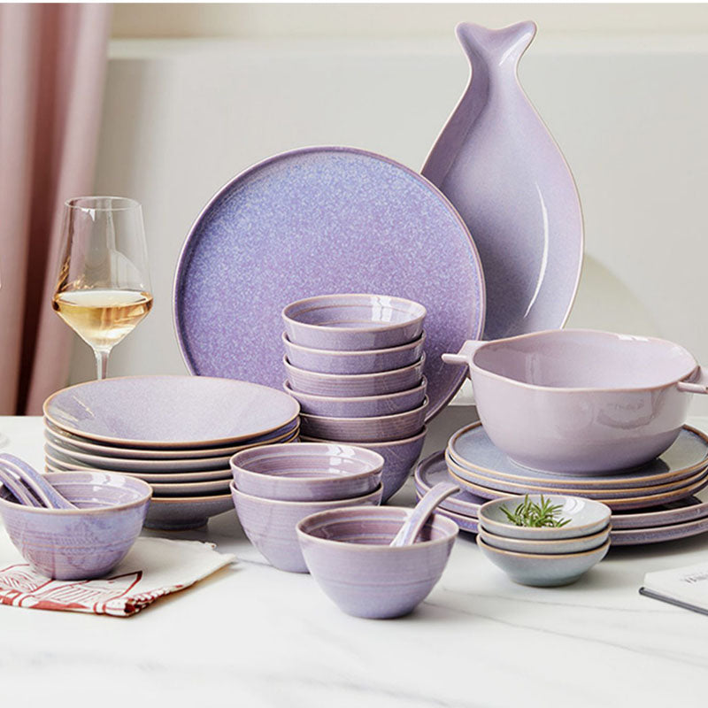 Eliana Dinner Set, Purple - eliana dinner set UK