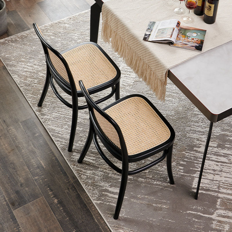 Renee Rattan Dining Chair, Black - Rit Concept