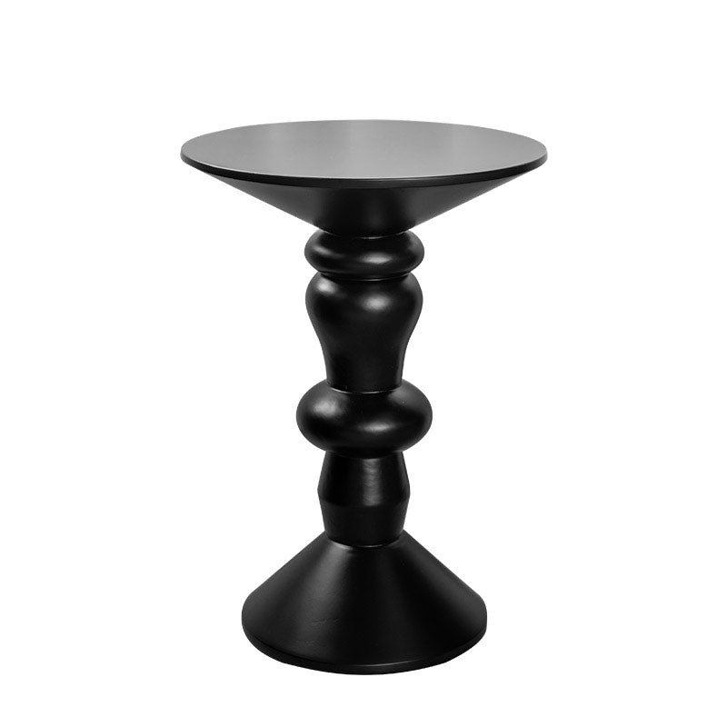Horace Side Table, Ash wood & Black detail view for wooden side table UK