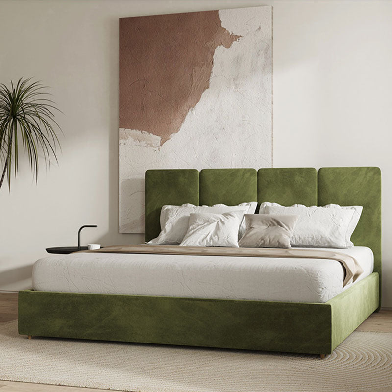 Denice King Size Bed, Super King Size Bed, Velvet detail view for bedroom storage bed