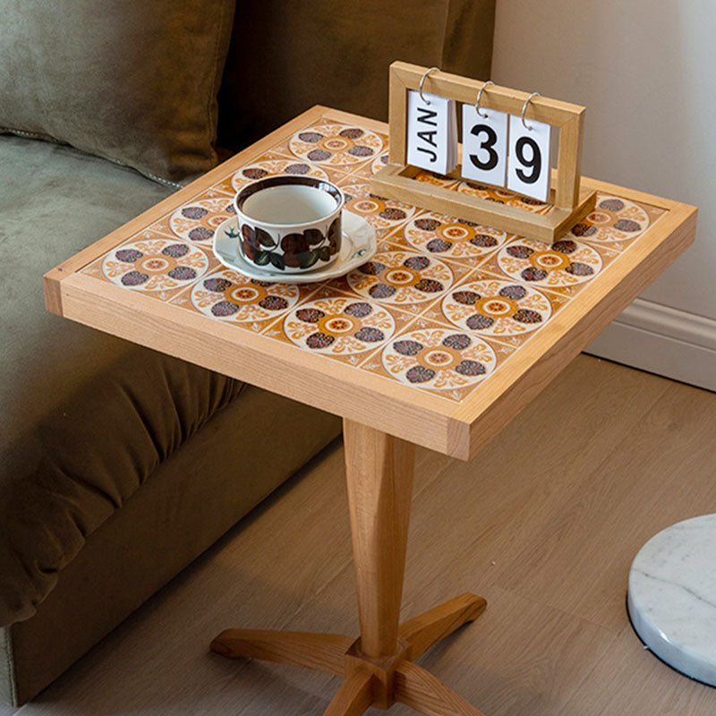 Kitty Side Table, Cherry Wood detail view for end table for living room