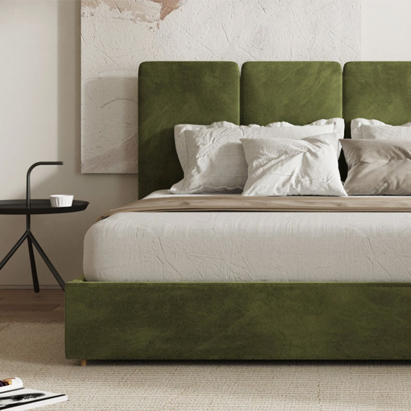 Denice King Size Bed, Super King Size Bed, Velvet - frame with storage