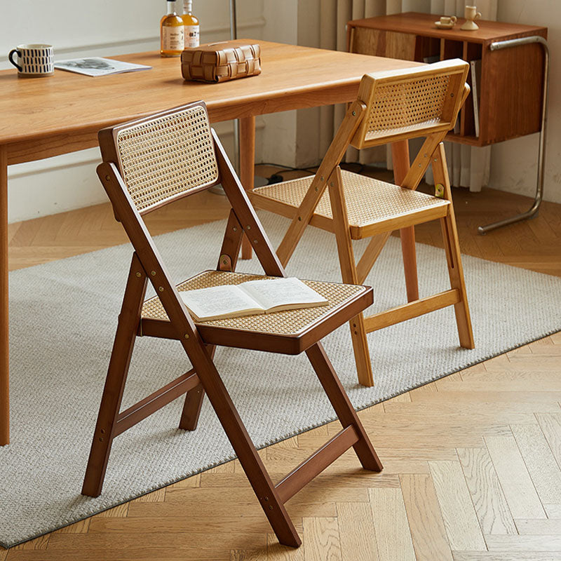 Sharon Foldable Rattan Dining Chair, Bamboo - Rit Concept
