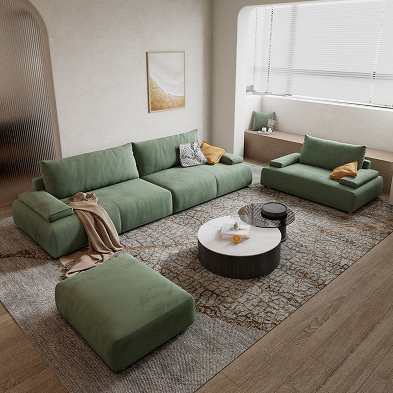 Wyatt Two Seater, Three Seater, Four Seater Sofa lifestyle view with suede two seater sofa