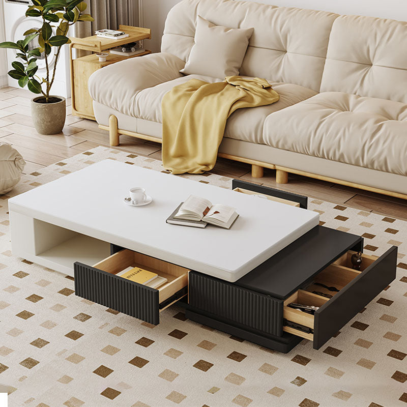 Bonnie TV Stand Set With Coffee Table storage detail and media unit finish