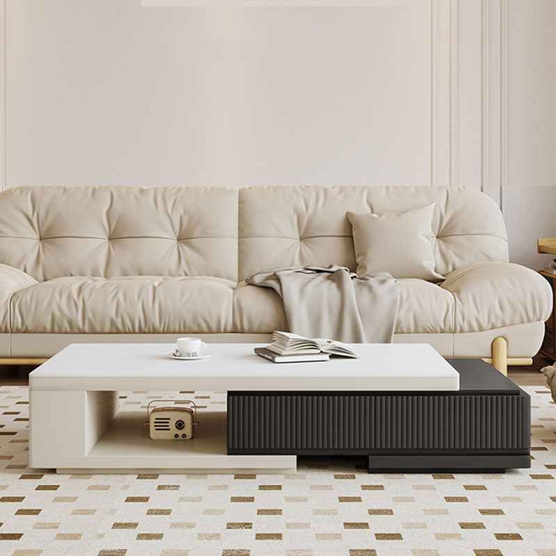Bonnie TV Stand Set With Coffee Table, Black & White-Rit Concept-Rit Concept