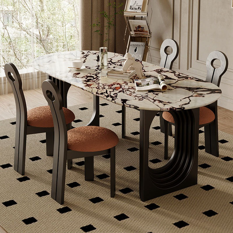 Amaris Dining Table, Marble Top - amaris marble dining table UK