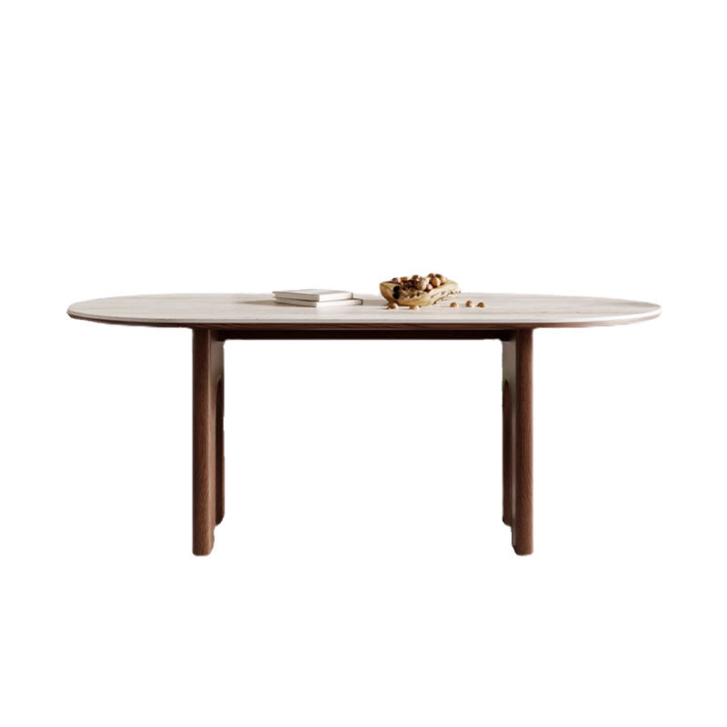 Stephanie Dining Table Set front view as a oak dining table