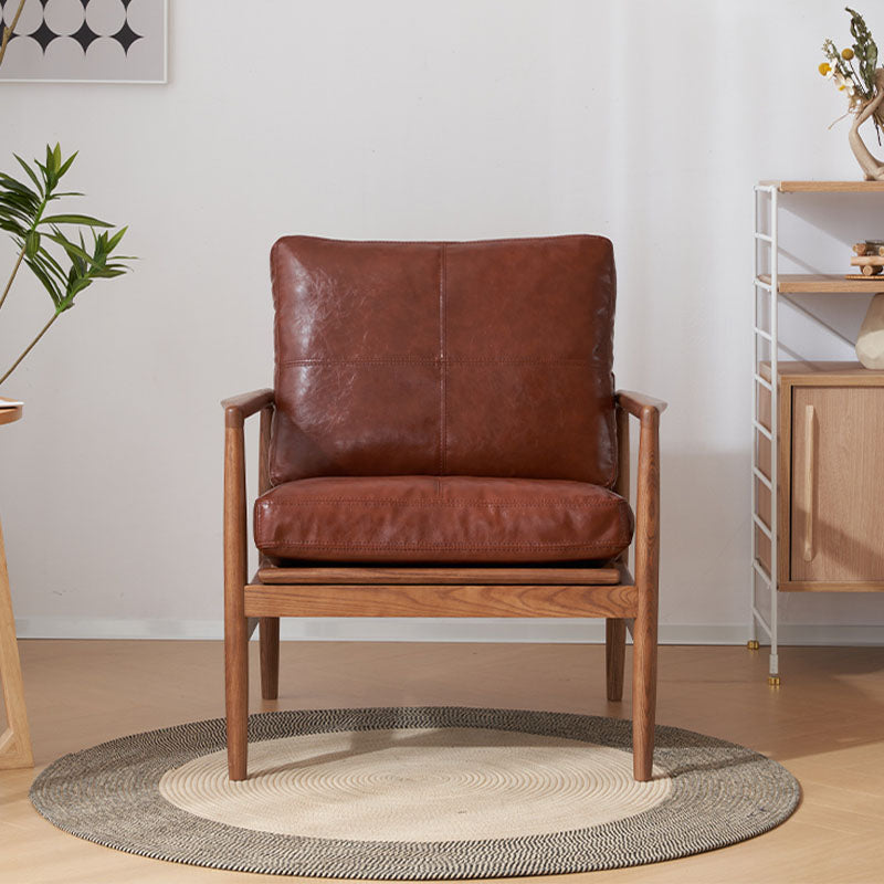 Cara BW002 Armchair, Brown detail view for for living room