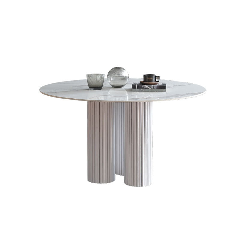 Madge Margaret Round Dining Table lifestyle view with dining table marble effect