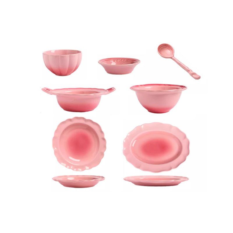 Aria Dinner Set, Pink - Rit Concept