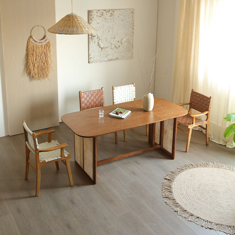 Beau Dining Chair, Ash Wood, Without Armrest styled for rattan dining chairs