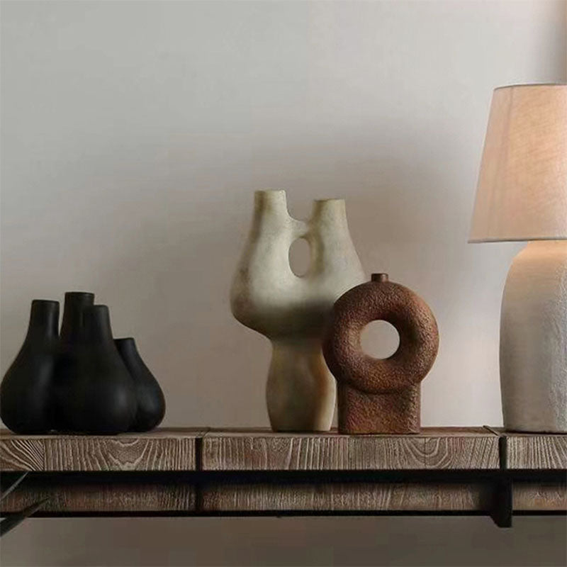 Wabi Ceramic Vase detail view for decorative vase for living room