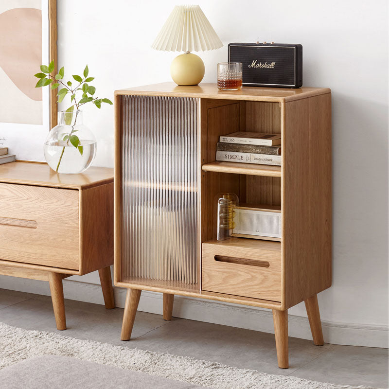 Iris Sideboard with Glass Door and Drawer, Oak - Rit Concept