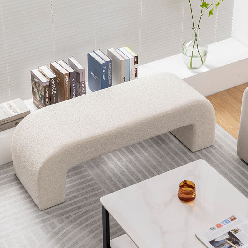 Maxine Boucle Bench, White Boucle - Rit Concept
