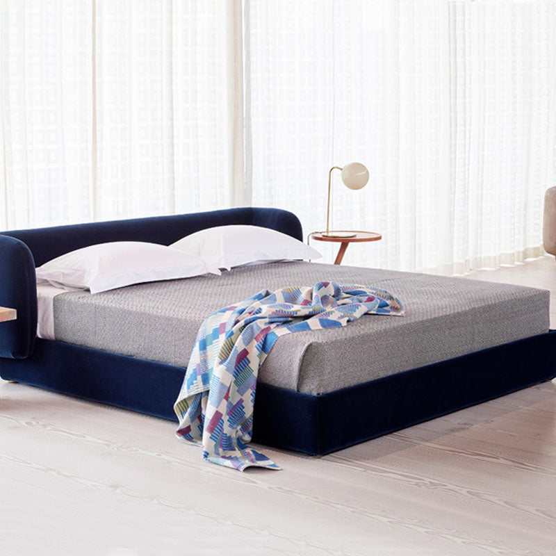 Heloise King Size Bed, Super King Size, Velvet detail view for bedroom storage bed