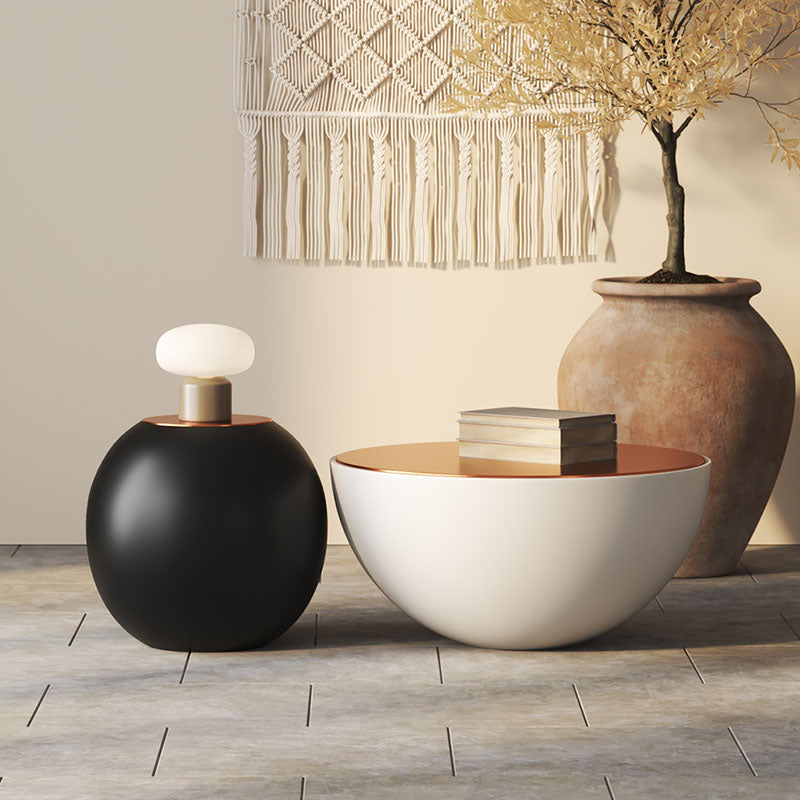 Cleo Coffee Table Set, Black & White, Glass Top-Rit Concept-Rit Concept