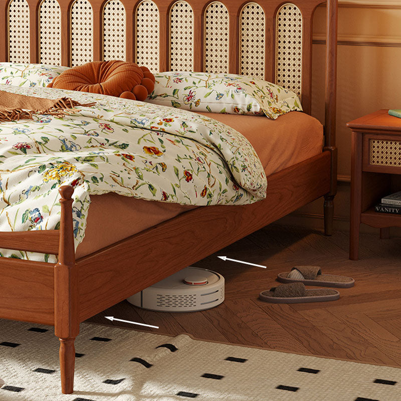 Flora King Size Bed, Cherry Wood in a modern UK home