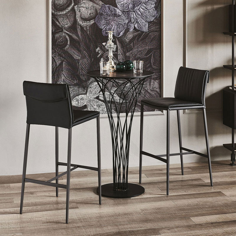 Lorelei Bar Stool styled for leather accent chair