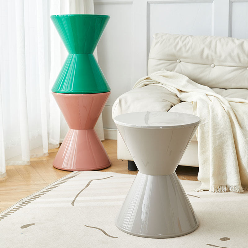 Edwin Hourglass Shoe Stool, Thickened Plastic detail view for furniture for hallway