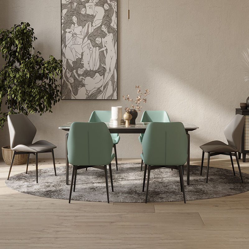 Gareth Dining Table, Marble & Carbon Steel-Rit Concept-Rit Concept