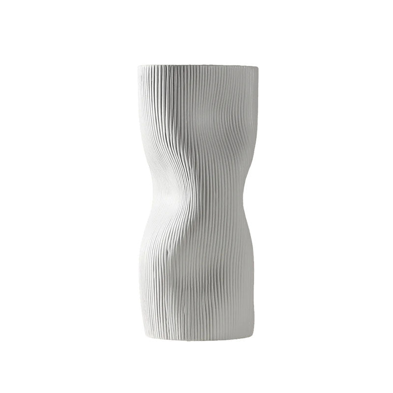 A Set Of Two Ceramic Vases, Blue/ White - a two ceramic vases ceramic vase decor