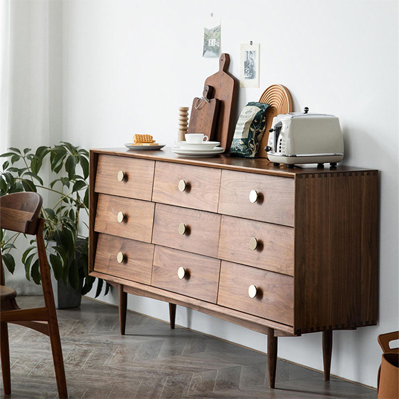 Viv Drawer Cabinet, Solid Wood detail view for modern sideboard cabinet