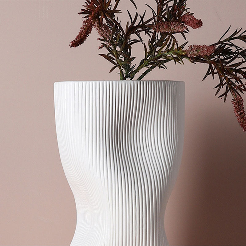 A Set Of Two Ceramic Vases, Blue/ White in a modern UK home