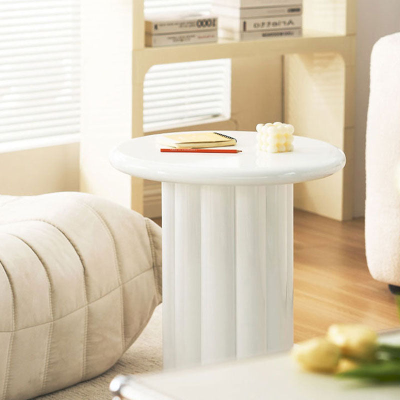 Derek Cylinder Side Table, White-Rit Concept-Rit Concept