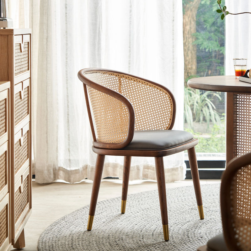 Margot Rattan Dining Table, Solid Wood & Rattan-Rit Concept-Rit Concept
