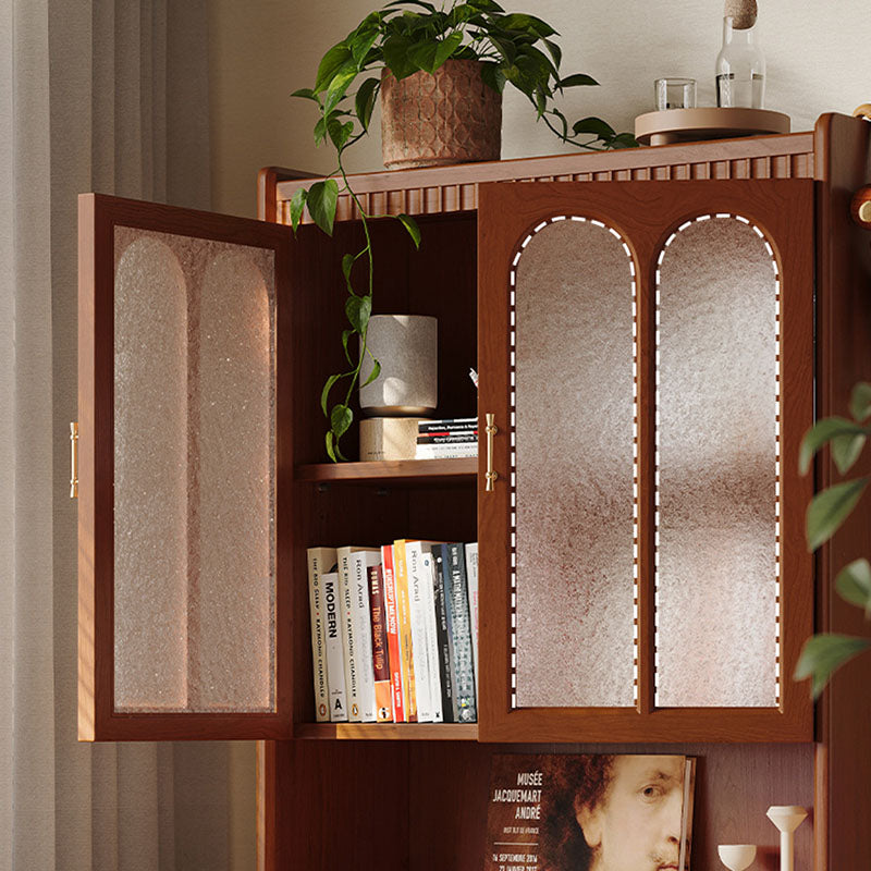 Mason Tall Sideboard, With Bookcase - wooden storage sideboard