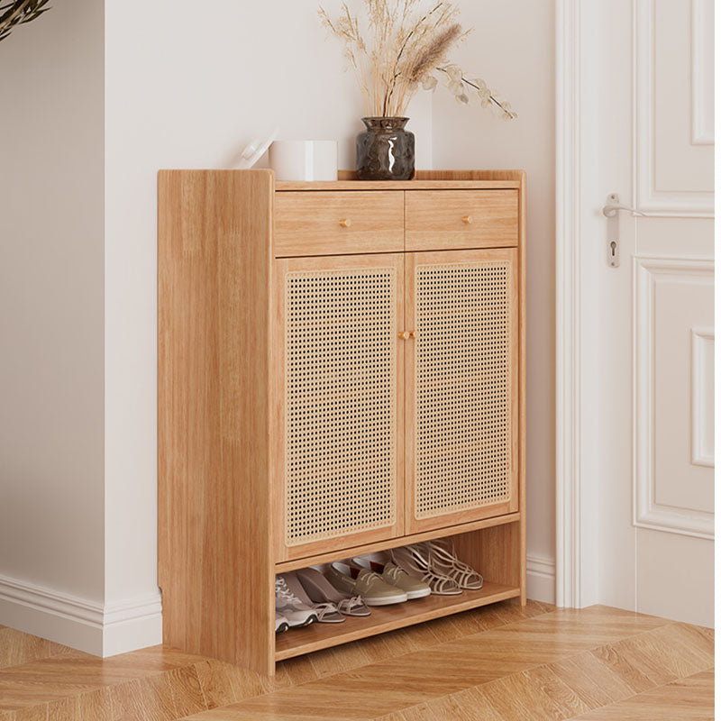 Ingrid Rattan Shoe Storage, Rubber Wood in a modern UK home