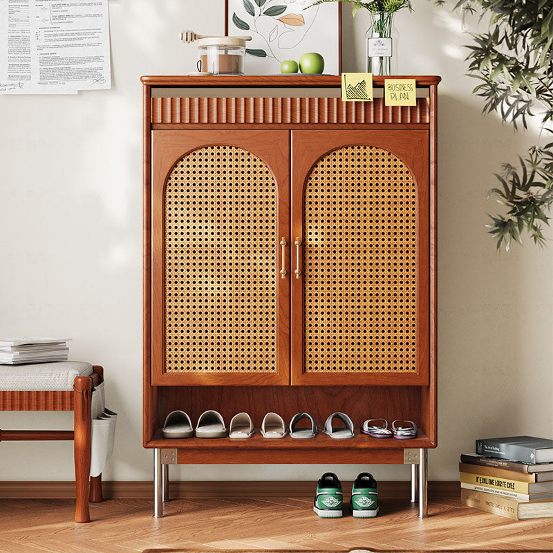 Levy Shoe Storage, Rattan styled for cabinet for hallway