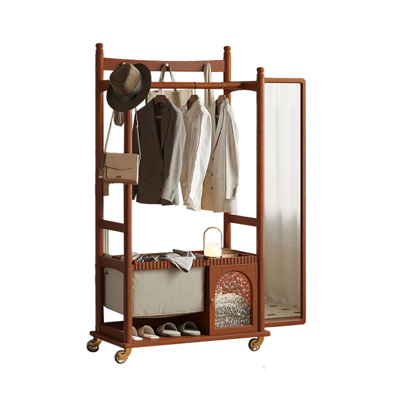 Grace Wardrobe, Cloth Rack, With Mirror-Rit Concept-Rit Concept