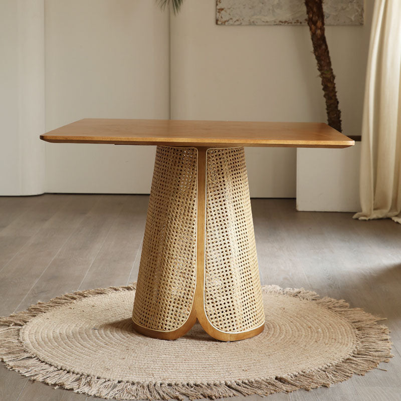 Skylar Rattan Dining Table, Rattan & Solid Wood-Rit Concept-Rit Concept