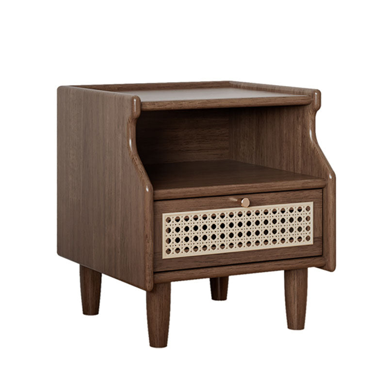 Nelson Bedside Table, Rubber Wood styled for wooden bedside table UK