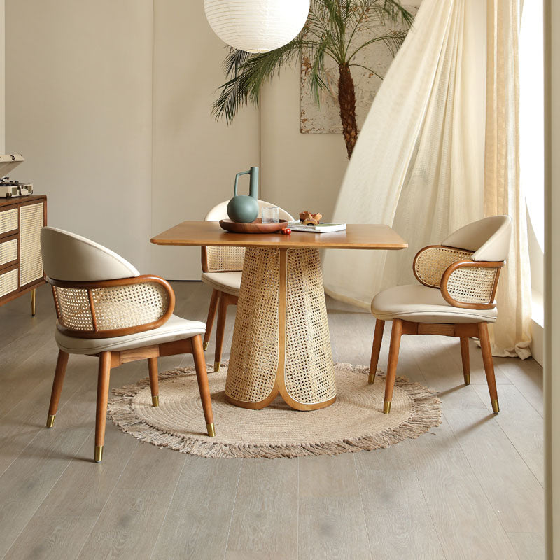 Skylar Rattan Dining Table, Rattan & Solid Wood-Rit Concept-Rit Concept
