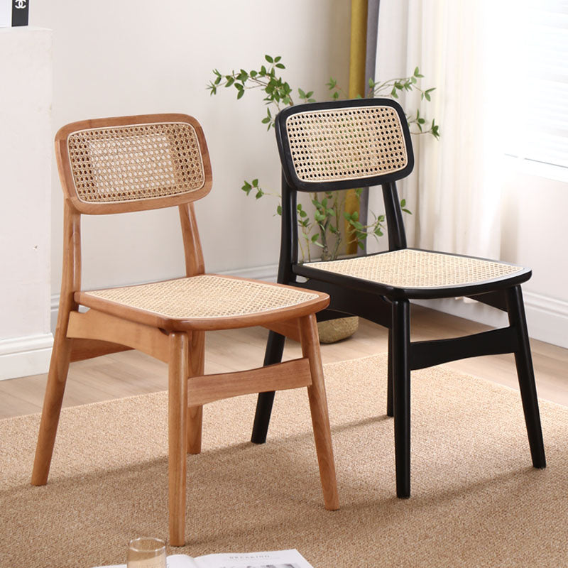 Patten Rattan Dining Chair, Solid Wood-Rit Concept-Rit Concept