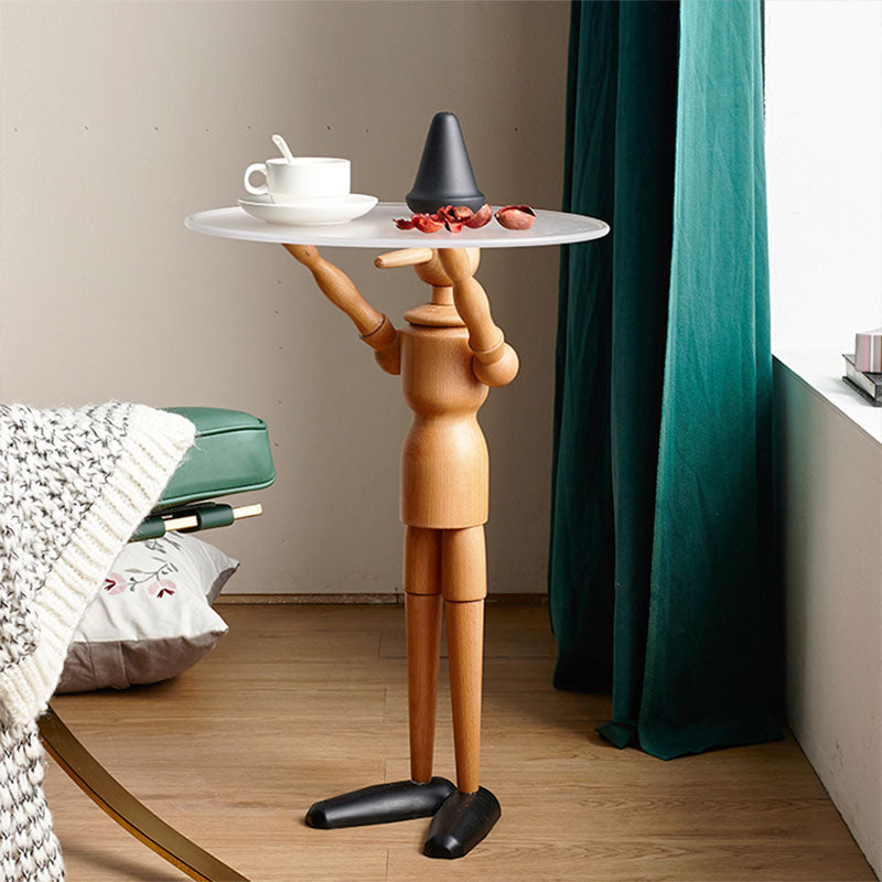Derby Pinocchio Puppet Side Table, Solid Wood-Rit Concept-Rit Concept