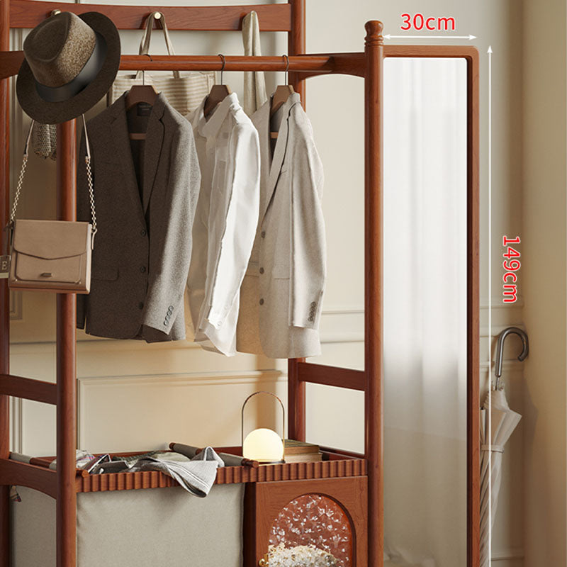 Grace Wardrobe, Cloth Rack, With Mirror-Rit Concept-Rit Concept