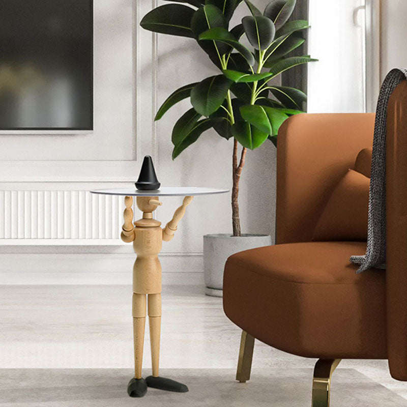 Derby Pinocchio Puppet Side Table, Solid Wood-Rit Concept-Rit Concept