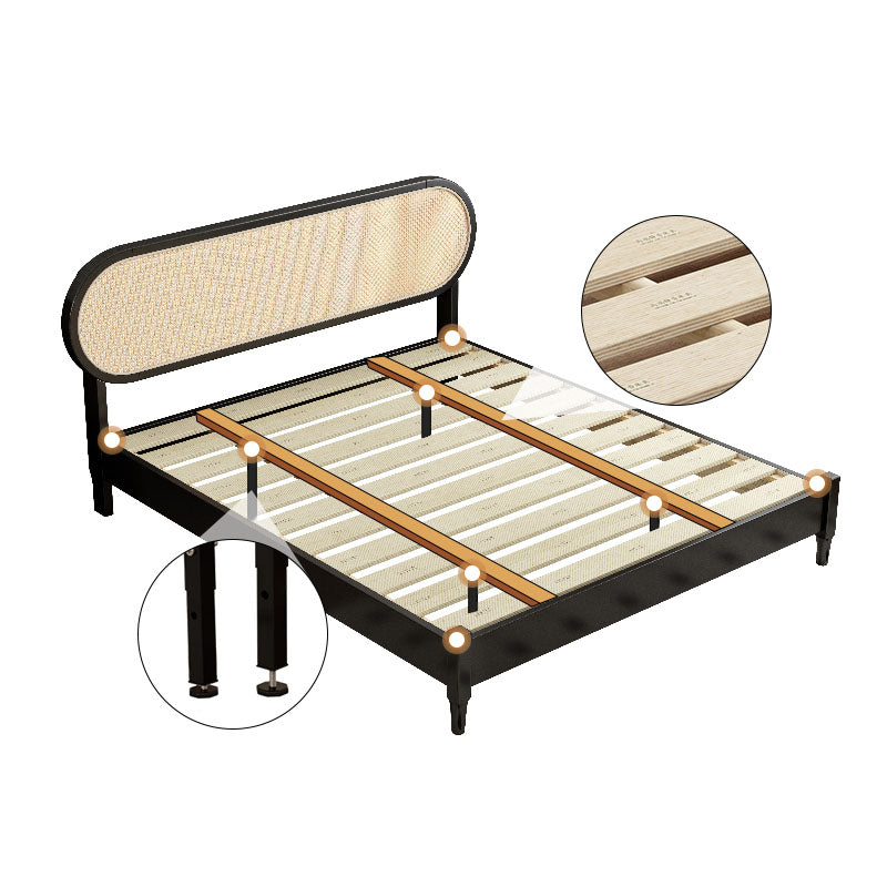 Barbara Queen Size, King Size, Super King Size Bed, Rattan - frame with storage