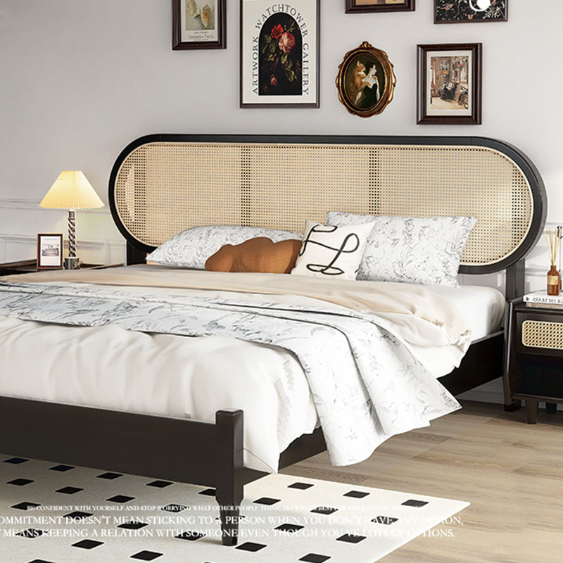 Barbara Queen Size, King Size, Super King Size Bed, Rattan detail view for bedroom storage bed