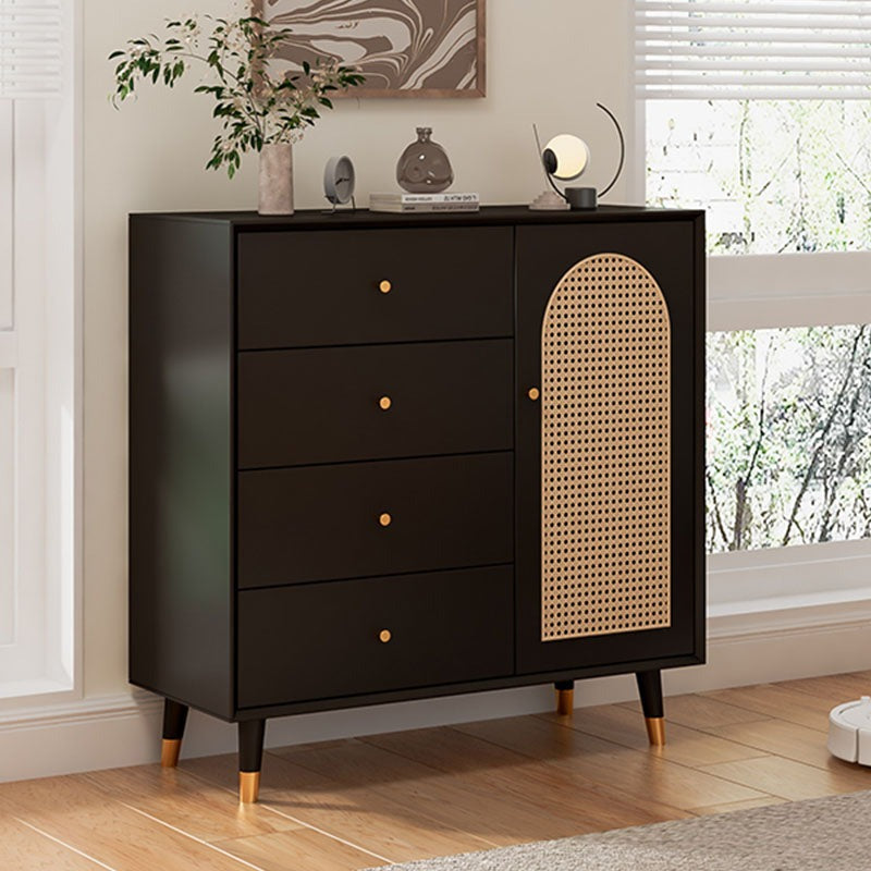 Raphael Rattan Sideboard, Black & Dark Brown - Rit Concept