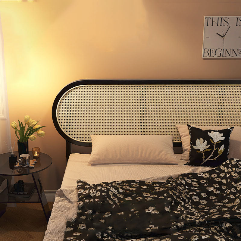 Barbara Queen Size, King Size, Super King Size Bed, Rattan styled for bedroom storage bed