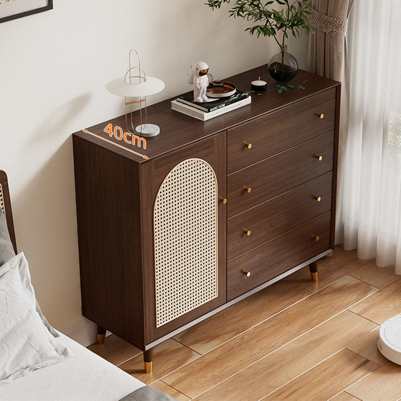 Raphael Rattan Sideboard, Black & Dark Brown – Rit Concept