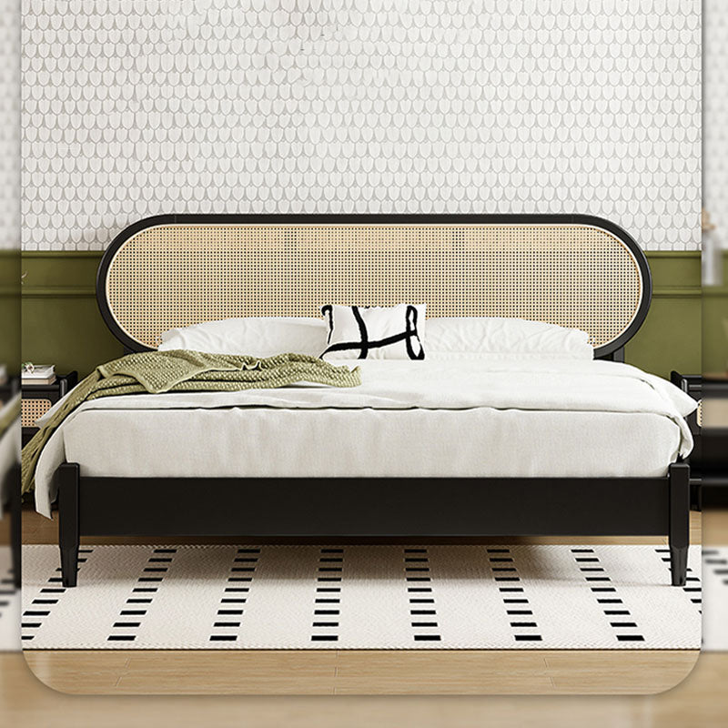 Barbara Queen Size, King Size, Super King Size Bed, Rattan styled for frame with storage